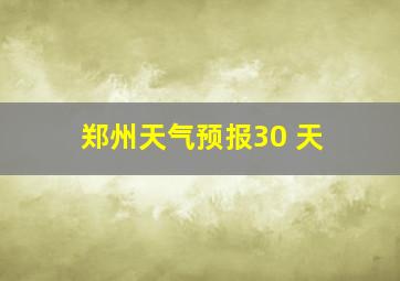 郑州天气预报30 天